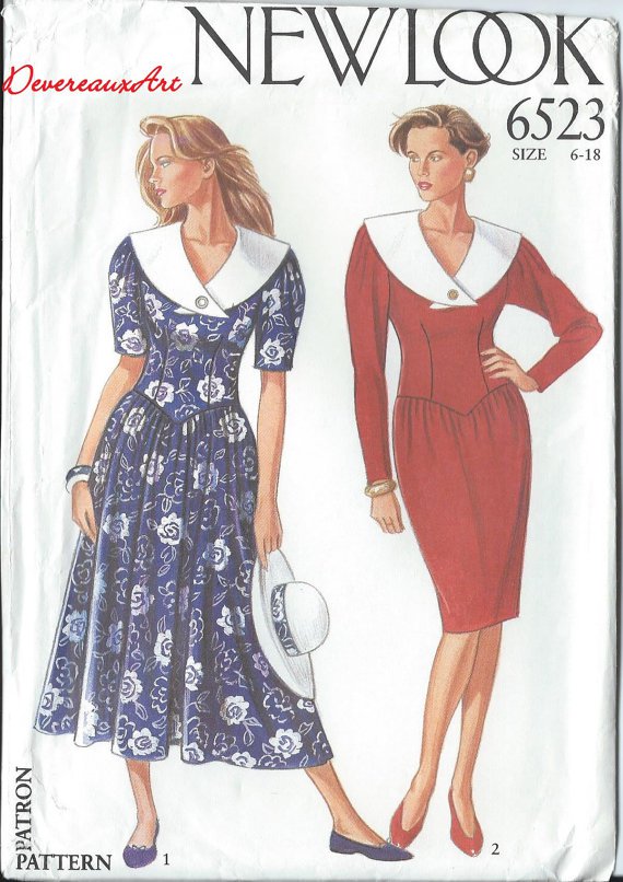 NEWLOOK Pattern 6523 - UNCUT - Size A (6-18) Seven Sizes in One