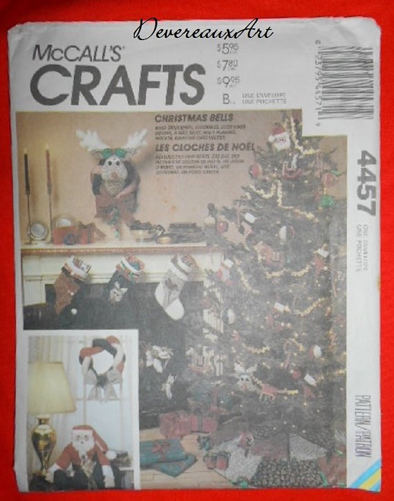 McCall's "Craft" Pattern 4457 - UNCUT - Christmas Bells-