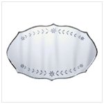 Etched floral wall mirror