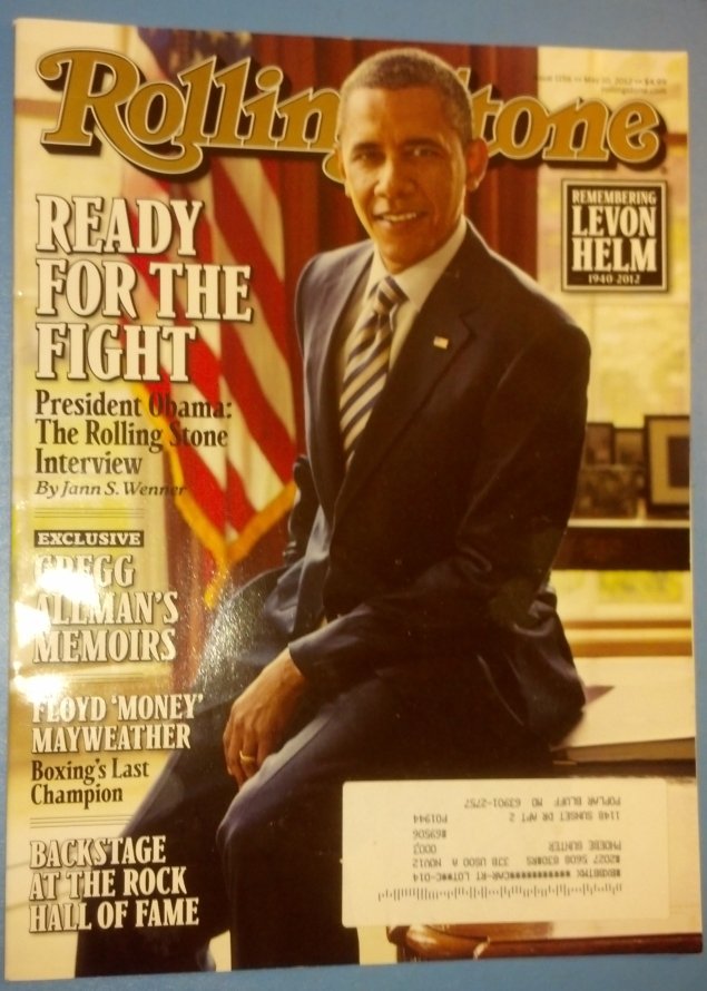 President Obama on the cover of Rolling Stone, Issue 1156, May 10,2012