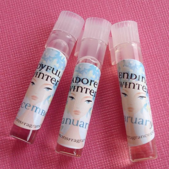 Perfume Oil TESTERS Winter SAMPLES by Four Seasons Fragrance 3 Perfume Oils VEGAN