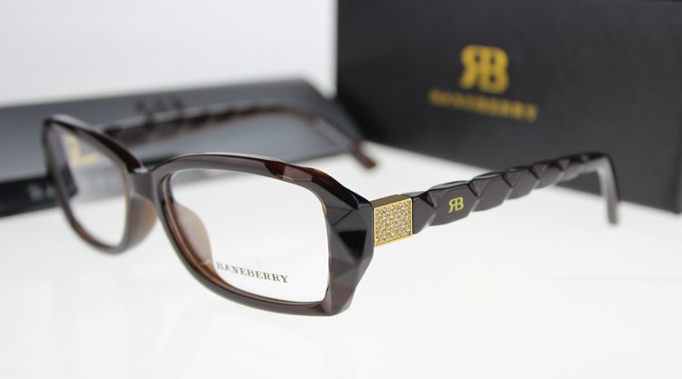 Fashion Brand Women FullRim Eyeglasses me Glasses Frame Acetate Optical Frames Eyewear BR1044 Brown