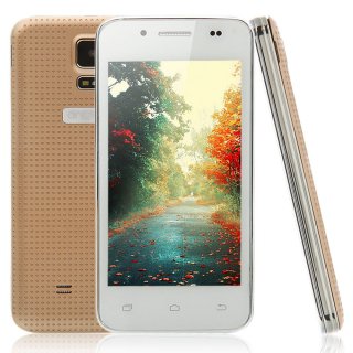 Mini S5 256+512MB Spreadtrum MTK Dual-core Processor Android 4.1.2 Cellphone with 4.0" Screen Golden
