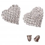 Fashion Heart-shaped Crystal Stud Earrings