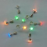 Fashion Stylish Five-pointed Star Shape LED Stud Earrings Colorful