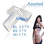 100pcs Assorted Professional Sterilized Tattoo Needles RL RS M1