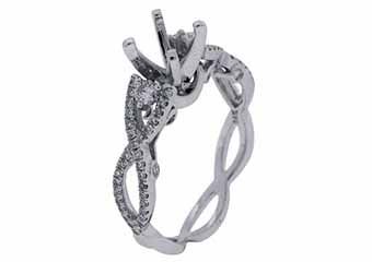 .53 CARAT WOMENS DIAMOND ENGAGEMENT RING SEMI-MOUNT ROUND CUT WHITE GOLD