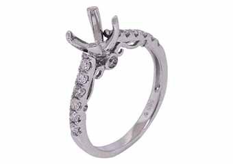 .45 CARAT WOMENS DIAMOND ENGAGEMENT RING SEMI-MOUNT ROUND CUT WHITE GOLD