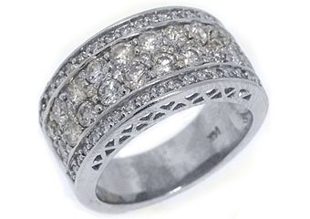 2.02 CARAT WOMENS BRILLIANT ROUND CUT DIAMOND RING WEDDING BAND WHITE GOLD