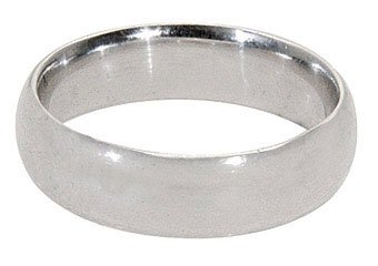 MENS 950 PLATINUM WEDDING BAND ENGAGEMENT RING COMFORT FIT SIZE 7 7.5 6mm