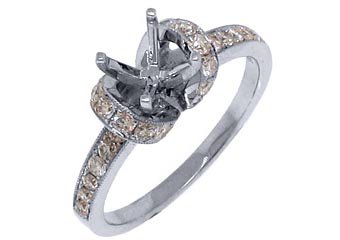 .69 CARAT WOMENS DIAMOND ENGAGEMENT RING SEMI-MOUNT ROUND CUT WHITE GOLD