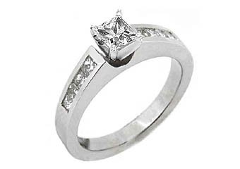 1.2 CARAT WOMENS DIAMOND ENGAGEMENT WEDDING RING PRINCESS SQUARE CUT WHITE GOLD