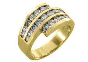 1.6 CARAT WOMENS BRILLIANT ROUND CUT DIAMOND RING WEDDING BAND YELLOW GOLD