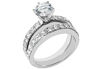 2.39CT WOMENS DIAMOND ENGAGEMENT RING WEDDING BAND BRIDAL SET ROUND WHITE GOLD