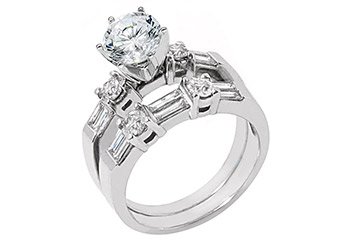 1.76CT WOMENS DIAMOND ENGAGEMENT RING WEDDING BAND BRIDAL SET ROUND WHITE GOLD