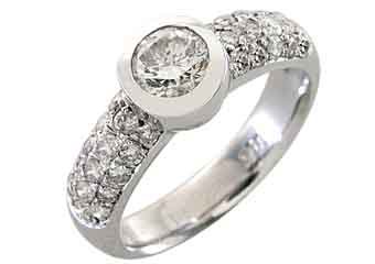 1.3 CARAT WOMENS DIAMOND ENGAGEMENT WEDDING RING ROUND CUT BEZEL WHITE GOLD