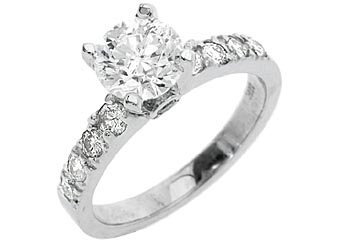 1.7 CARAT WOMENS DIAMOND ENGAGEMENT WEDDING RING BRILLIANT ROUND CUT WHITE GOLD