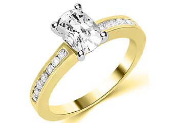 1.3 CARAT WOMENS DIAMOND ENGAGEMENT WEDDING RING CUSHION CUT SHAPE YELLOW GOLD