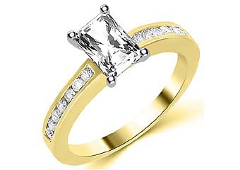 1.3 CARAT WOMENS DIAMOND ENGAGEMENT WEDDING RING RADIANT CUT SHAPE YELLOW GOLD