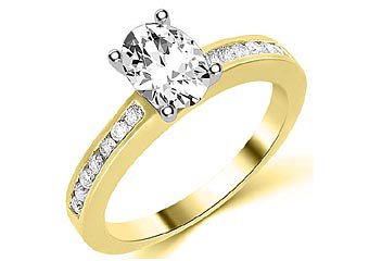 1.3 CARAT WOMENS DIAMOND ENGAGEMENT WEDDING RING OVAL SHAPE YELLOW GOLD