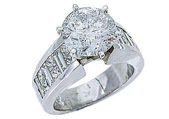 4.75 CARAT WOMENS DIAMOND ENGAGEMENT WEDDING RING BRILLIANT ROUND CUT WHITE GOLD