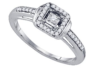 .19 CARAT CUSHION SHAPE CUT DIAMOND ENGAGEMENT PROMISE HALO RING WHITE GOLD