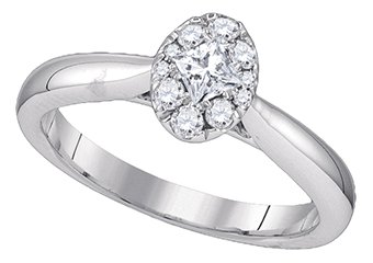 .39 CARAT OVAL SHAPE DIAMOND PROMISE ENGAGEMENT RING WHITE GOLD