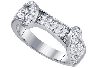 .50 CARAT WOMENS BRILLIANT ROUND CUT DIAMOND RING WEDDING BAND WHITE GOLD