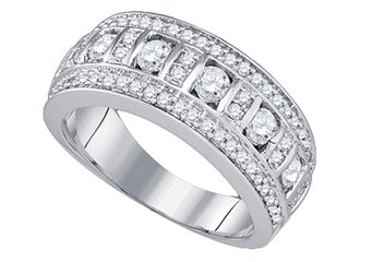 1 CARAT WOMENS BRILLIANT ROUND CUT DIAMOND RING WEDDING BAND WHITE GOLD