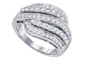 .95 CARAT WOMENS BRILLIANT ROUND CUT DIAMOND RING WEDDING BAND WHITE GOLD