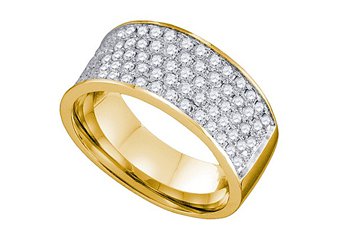 1.03 CARAT WOMENS BRILLIANT ROUND CUT DIAMOND RING WEDDING BAND YELLOW GOLD