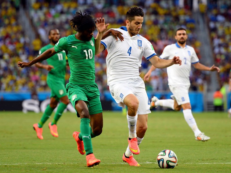 037 - 8 X 6 Photo - Football - FIFA World Cup 2014 - Greece V Ivory Coast Gervinho Konst
