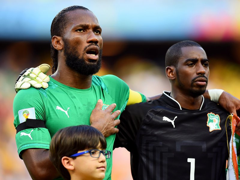 043 - 8 X 6 Photo - Football - FIFA World Cup 2014 - Ivory Coast V Greece Didier Drogba