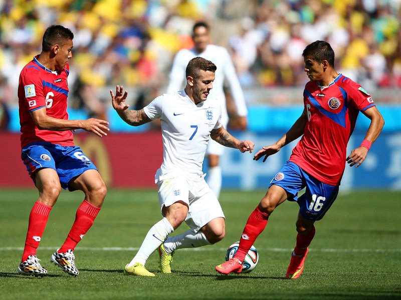 049 - 8 X 6 Photo - Football - FIFA World Cup 2014 - England V Costa Rica Jack Wilshere