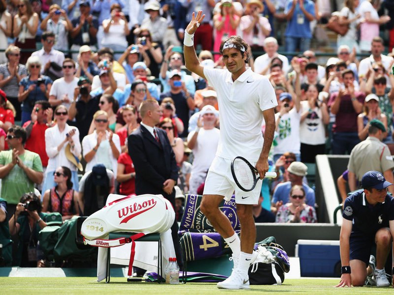 019 - 8 X 6 Photo - Tennis - Wimbledon Championship 2014 - Day 2 - Roger Federer