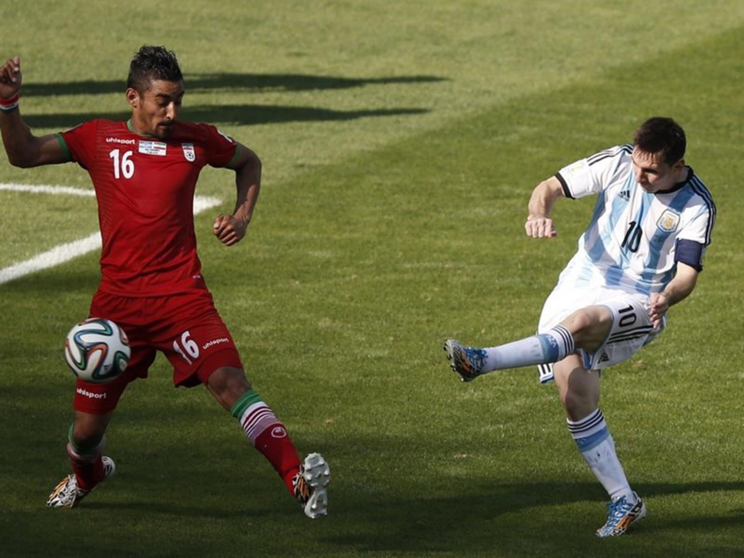 WC 0118 - 8 X 6 Photo - Football - FIFA World Cup 2014 - Argentina V Iran - Messi Scores