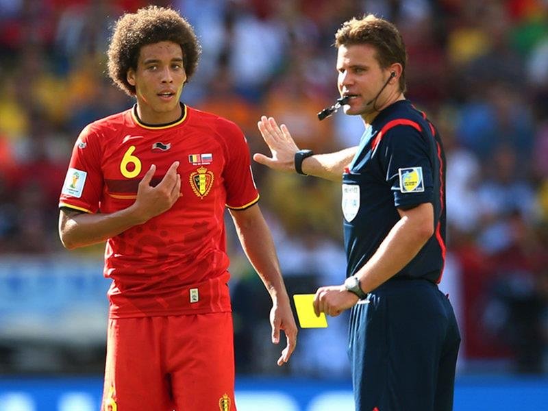 WC 0123 - 8 X 6 Photo - Football - FIFA World Cup 2014 - Belgium V Russia - Axel Witsel Yellow Card