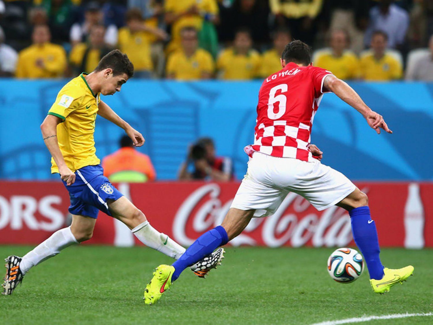 WC 0139 - 8 X 6 Photo - Football - FIFA World Cup 2014 - Brazil V Crotia - Oscar Scores
