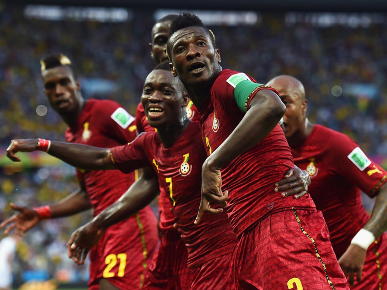 WC 0173 - 8 X 6 Photo - Football - FIFA World Cup 2014 - Germany V Ghana - Asamoah Gyan Celebration