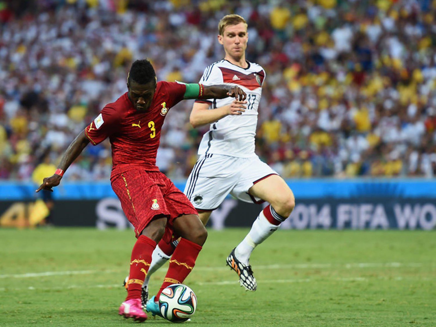 WC 0174 - 8 X 6 Photo - Football - FIFA World Cup 2014 - Germany V Ghana - Asamoah Gyan Scores