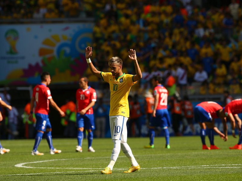 WC 0426 - 8 X 6 Photo - Football - FIFA World Cup 2014 - Brazil V Chile Neymar