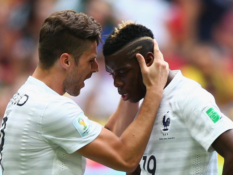 481 - 8 x 6 Photo - Football - FIFA World Cup - France v Nigeria - Olivier Giroud Paul Pogba