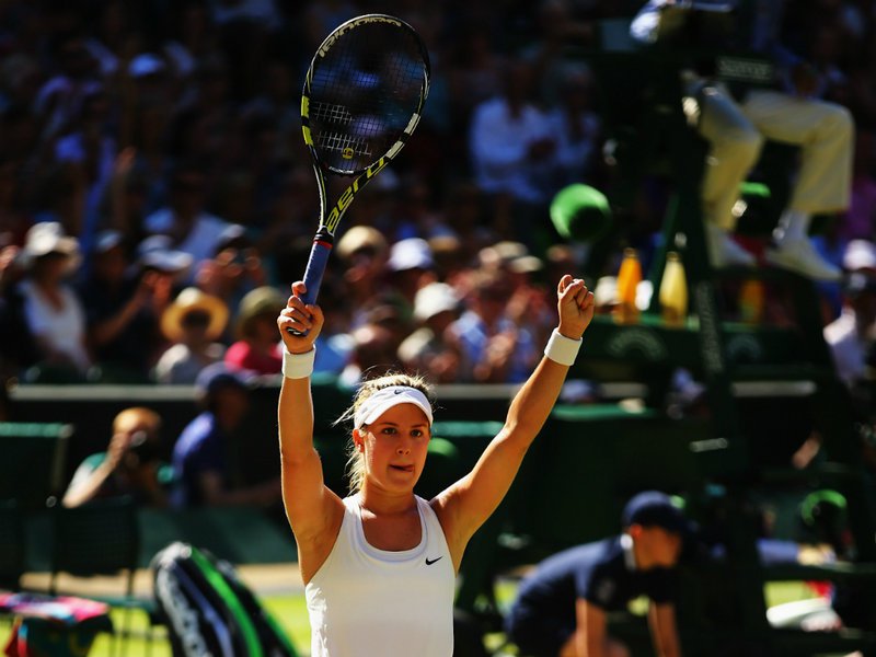 114 - 8 X 6 Photo - Tennis - Wimbledon Championship 2014 - Ladies Semi-Finals - Bouchard V Halep