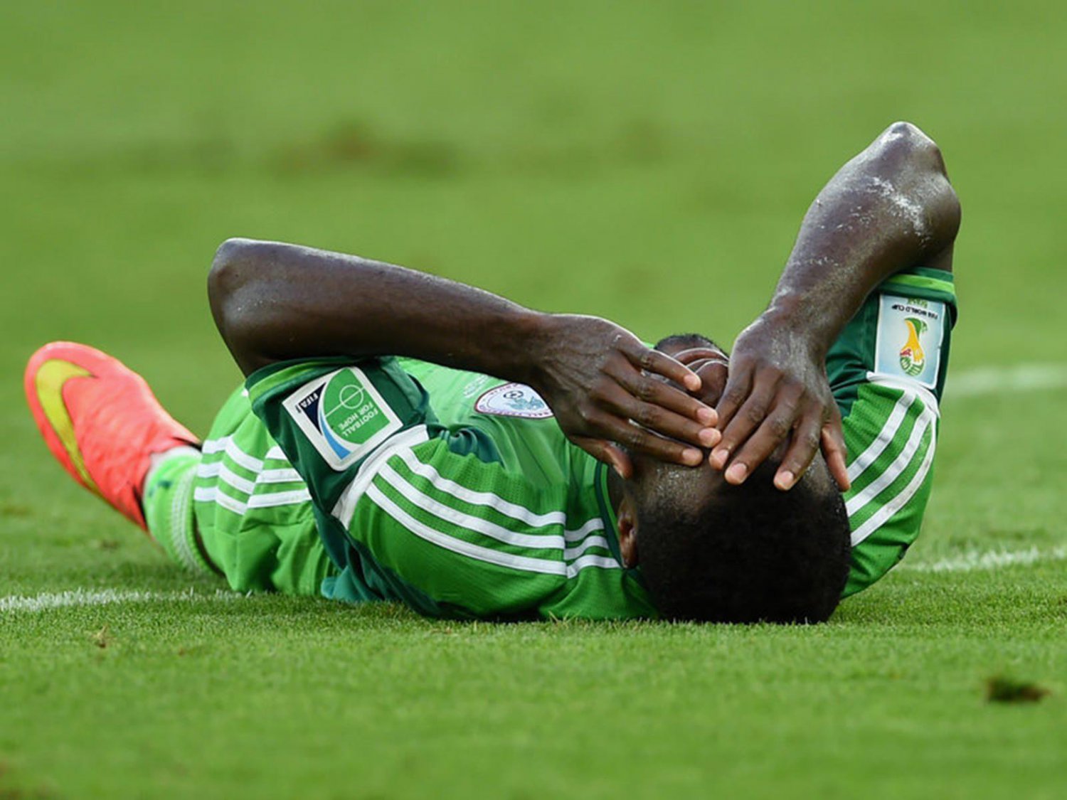 288 - 8 X 6 Photo - Football - FIFA World Cup 2014 - Nigeria V Iran - Emmanuel Emenike