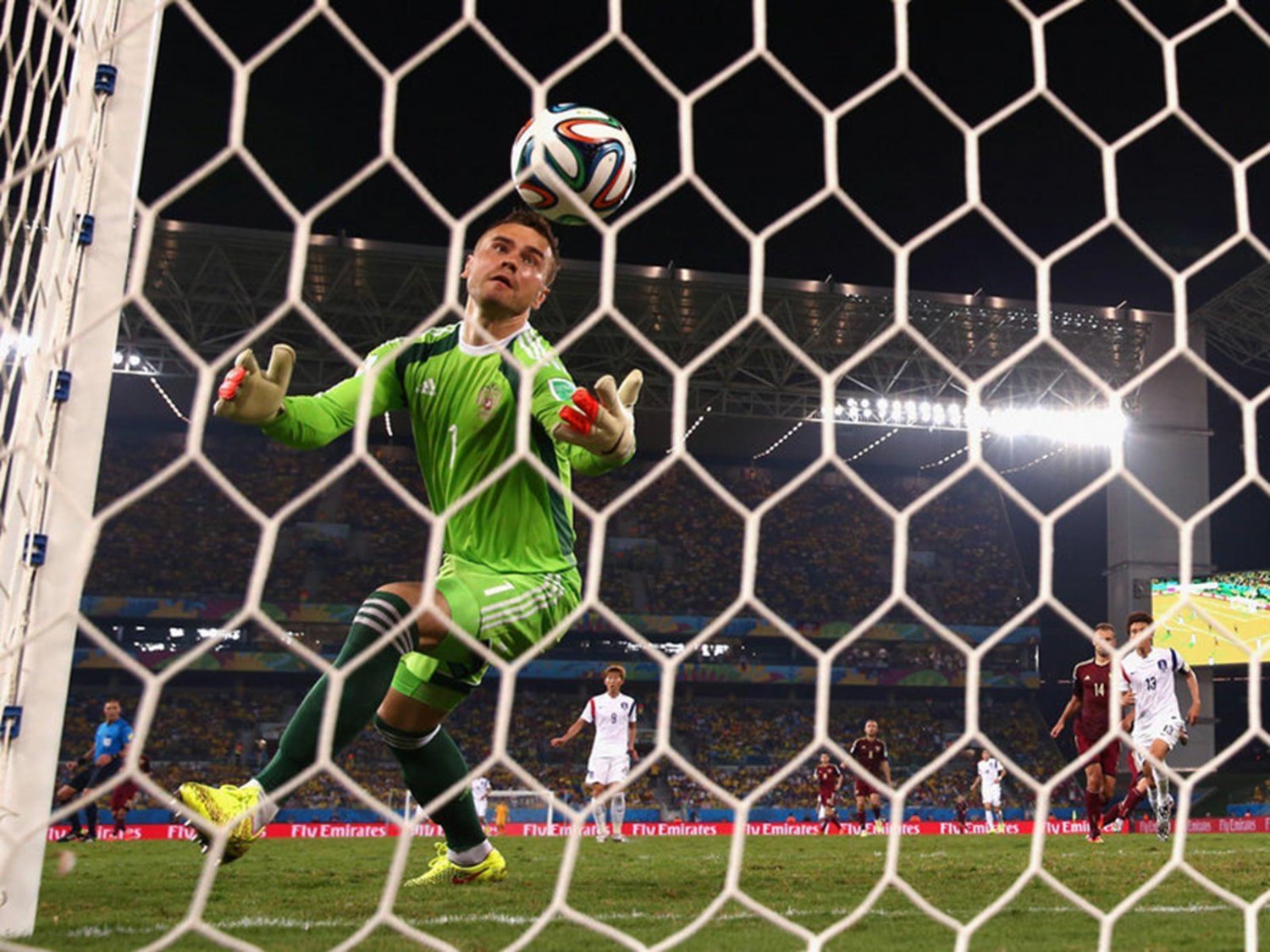 297 - 8 X 6 Photo - Football - FIFA World Cup 2014 - Russia V South Korea - Igor Akinfeev Mistake