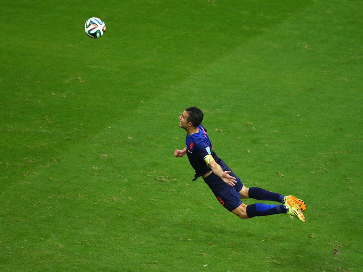 307 - 8 X 6 Photo - Football - FIFA World Cup 2014 - Spain V Holland - Van Persie Super Goal