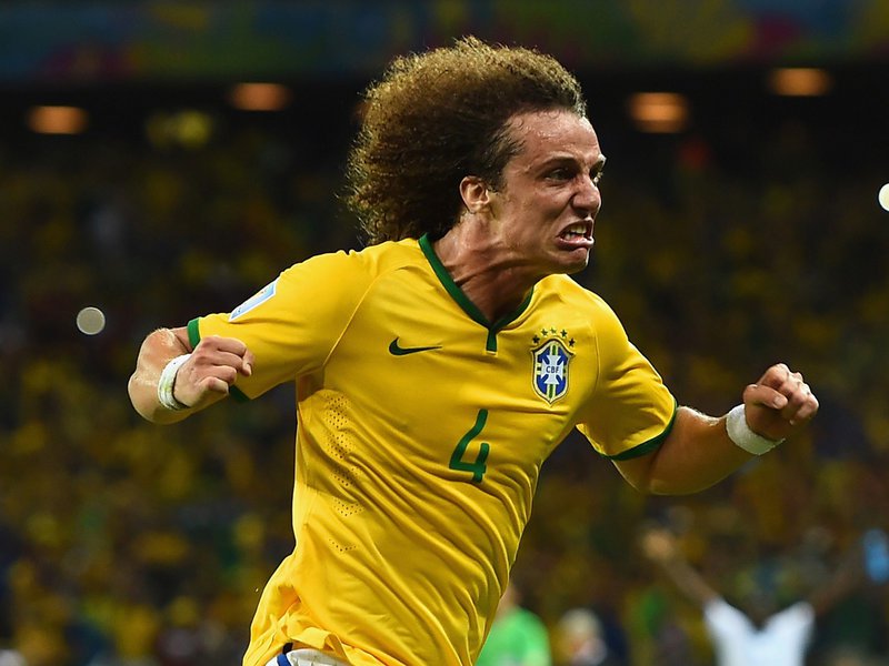 552 - 8 X 6 Photo - Football - FIFA World Cup 2014 - Brazil V Colombia - David Luiz
