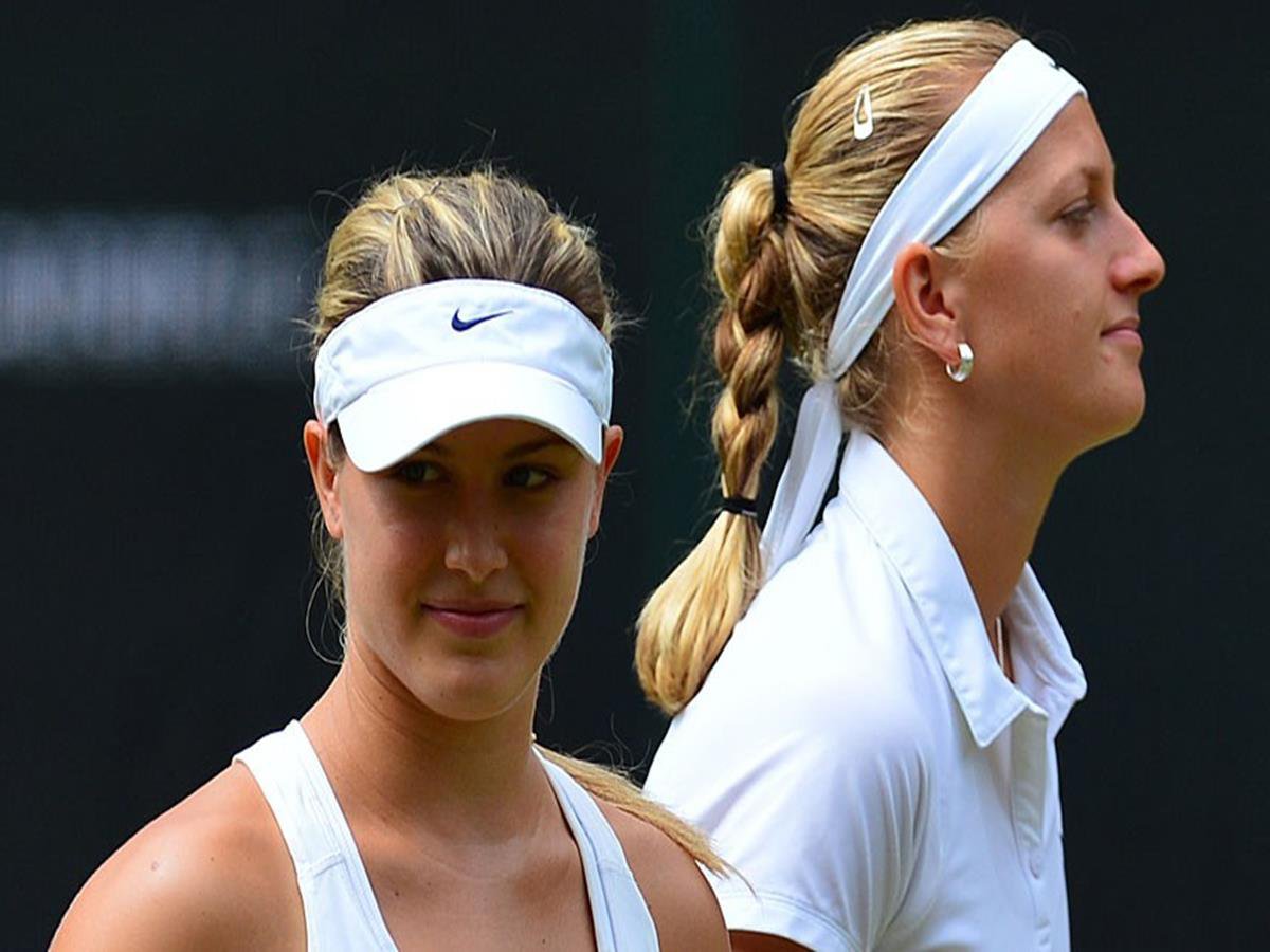 147 - 8 X 6 Photo -Tennis - Wimbledon Championships 2014 - Ladies Final - Kvitova V Bouchard