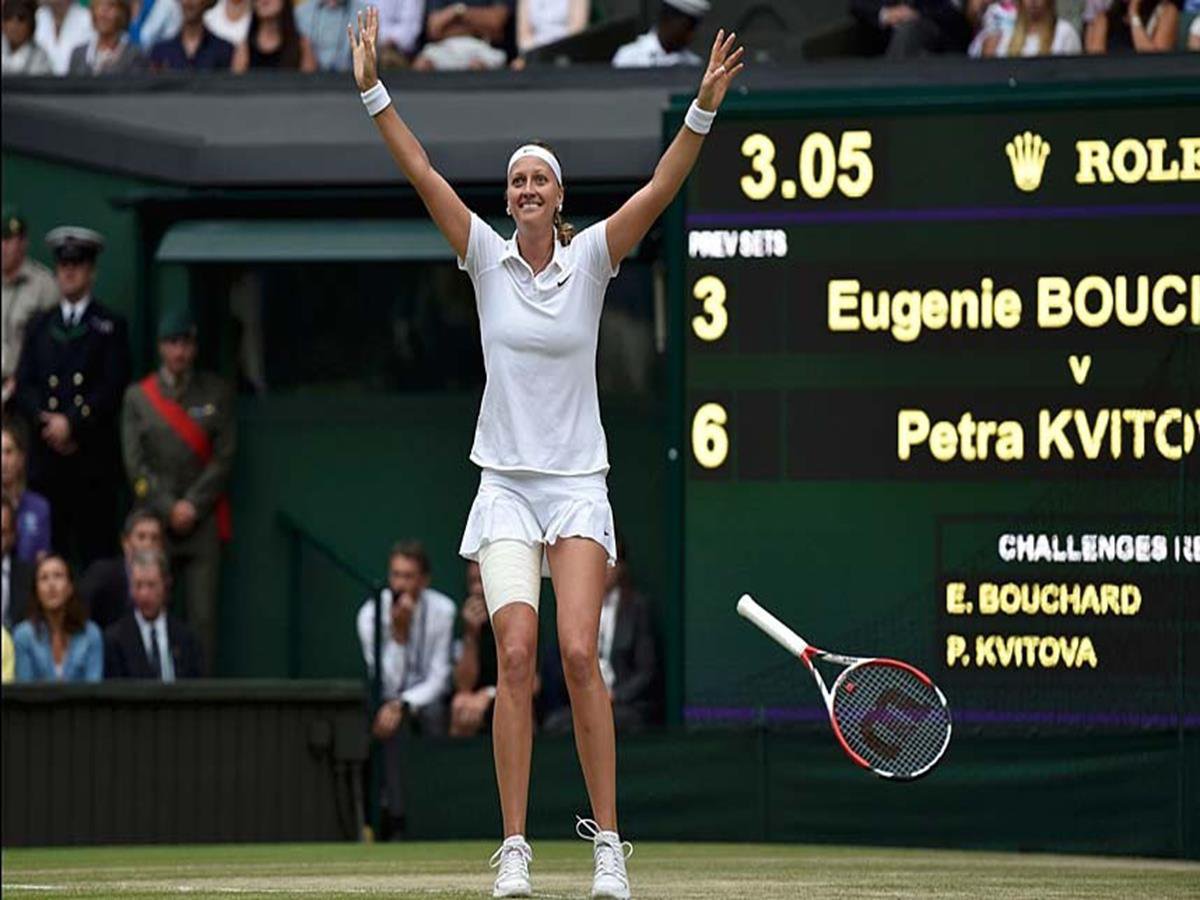 149 - 8 x 6 Photo - Tennis - Wimbledon Championship 2014 - Ladies Champion Petra Kvitova