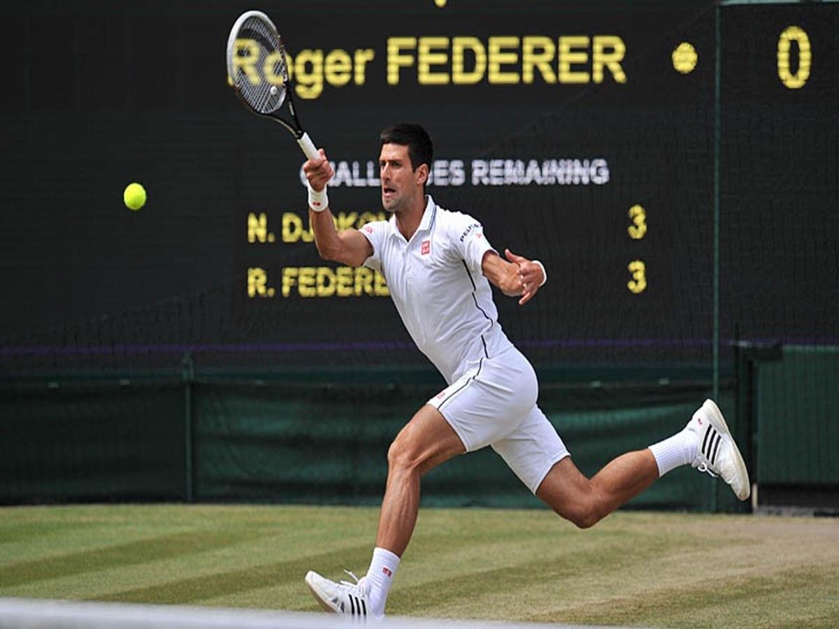 154 - 8 X 6 Photo - Tennis - Wimbledon Championship 2014 - Mens Final - Federer V Djokovic